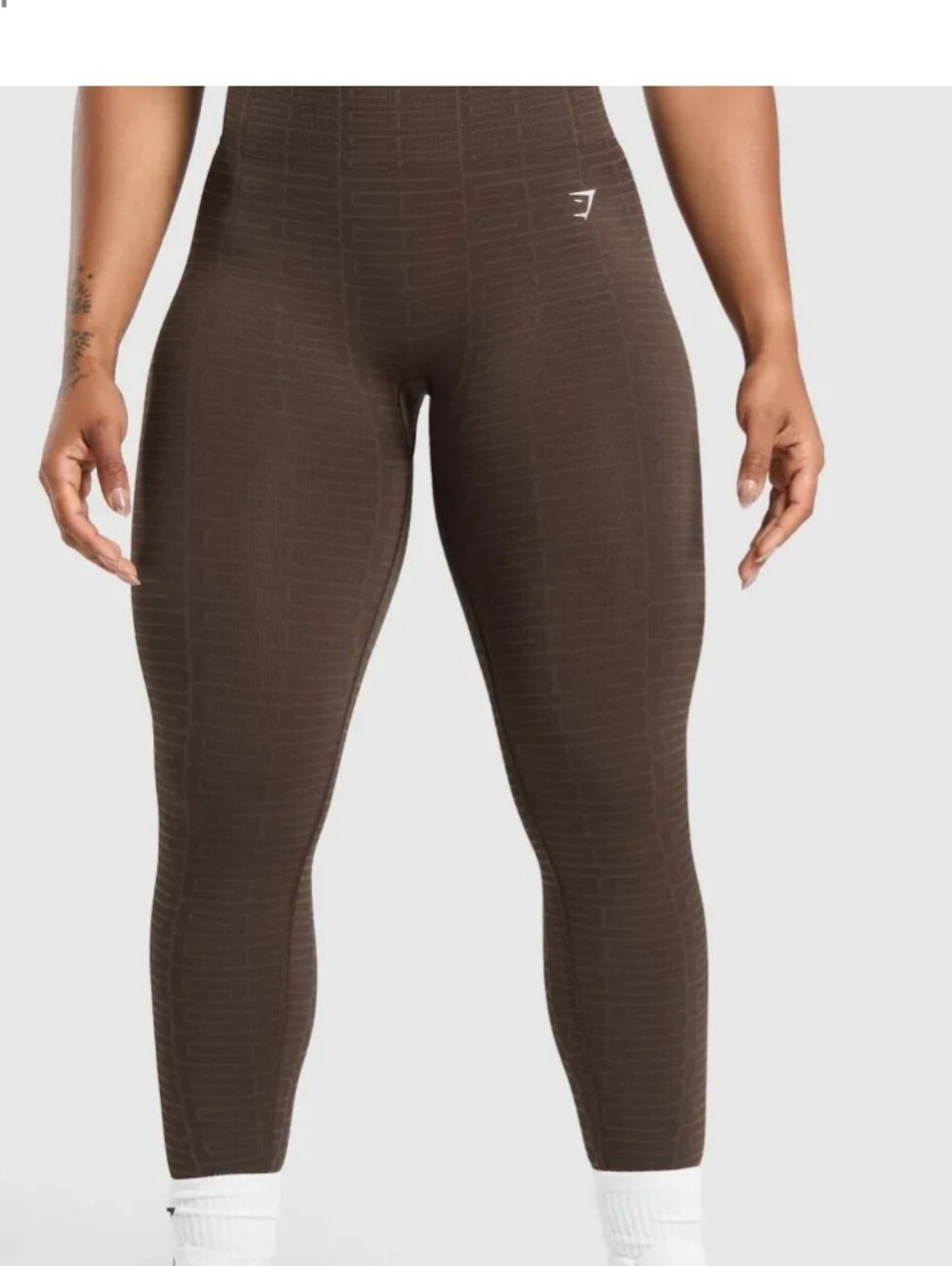 Gymshark Adapt Monogram Seamless High-Waist Brown Leggings